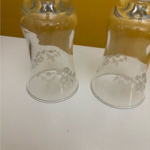 Vintage home interior Elegant Floral Etched Glass sconce hummingbirds